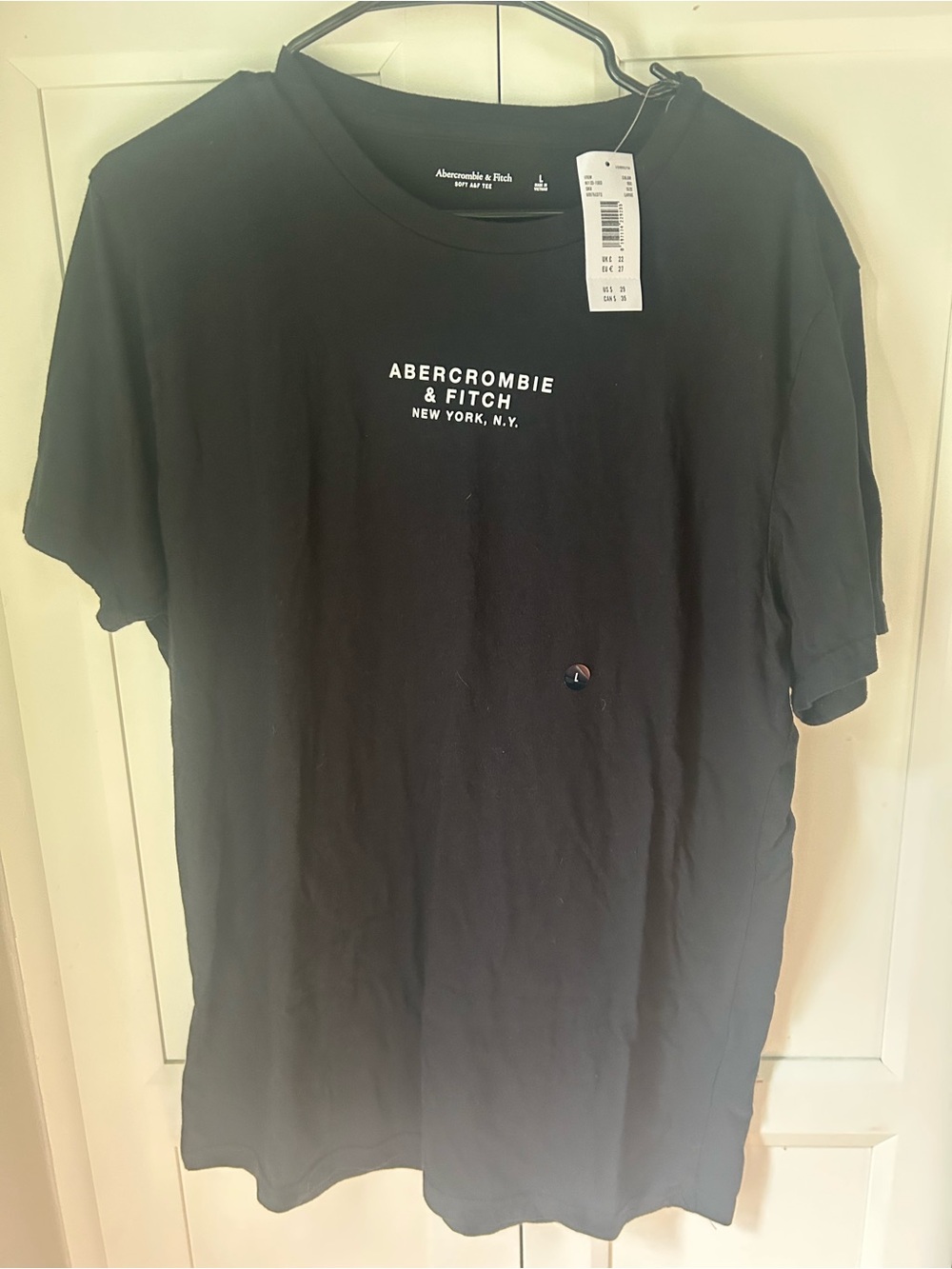 Abercrombie & Fitch Black Logo Crew Tee